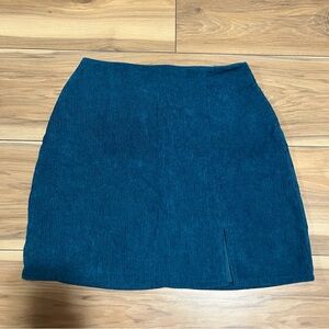 Hilary Duff Lizzie McGuire Inspired Y2K Blue Corduroy Skirt